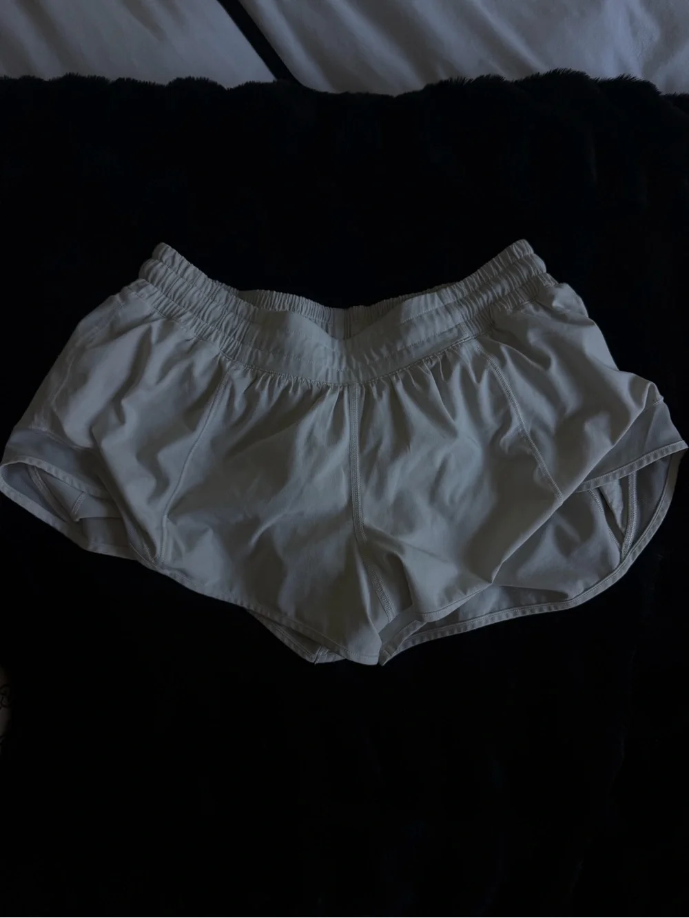 Women's Lightweight White Athletic Shorts